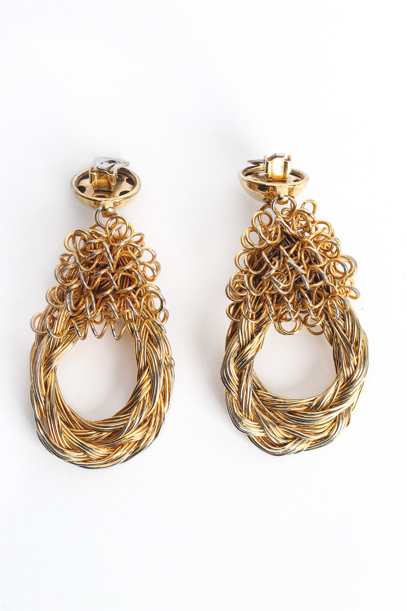 Coil Wire Braid Intertwined Earrings