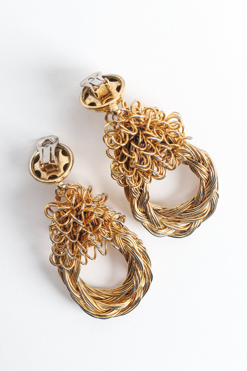 Coil Wire Braid Intertwined Earrings