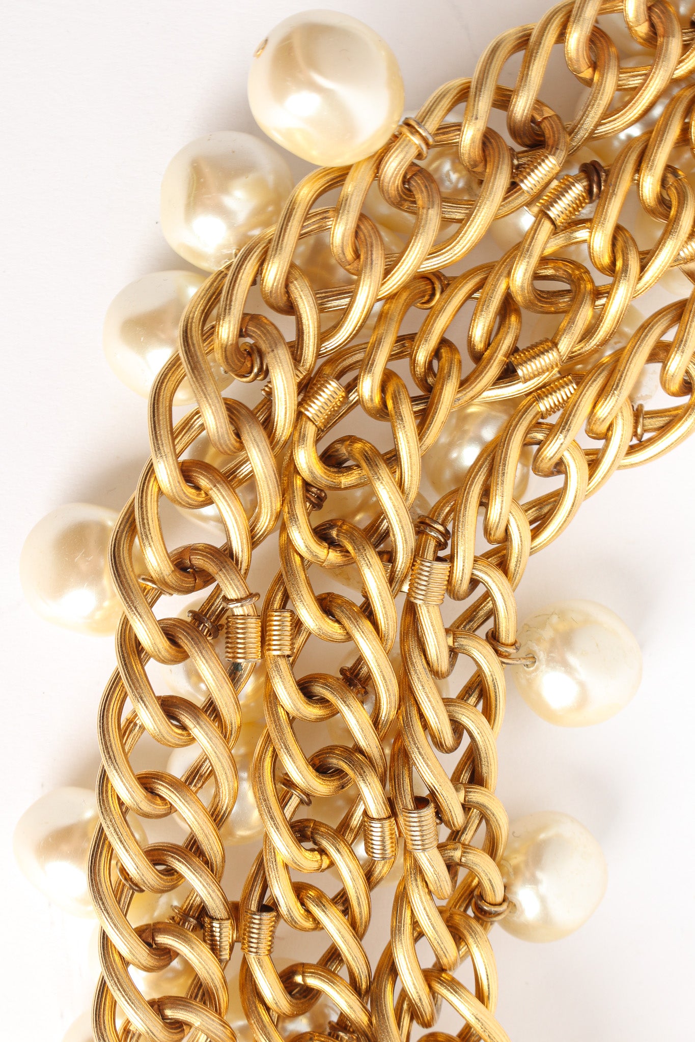 Vintage Prince Kamy Yar Triple Chain Pearl Collar chain cluster @ Recess LA