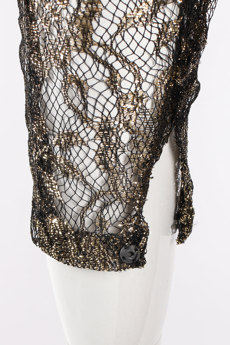 Vintage Metallic Lace Tunic Set on Mannequin sleeve cuff at Recess Los Angeles