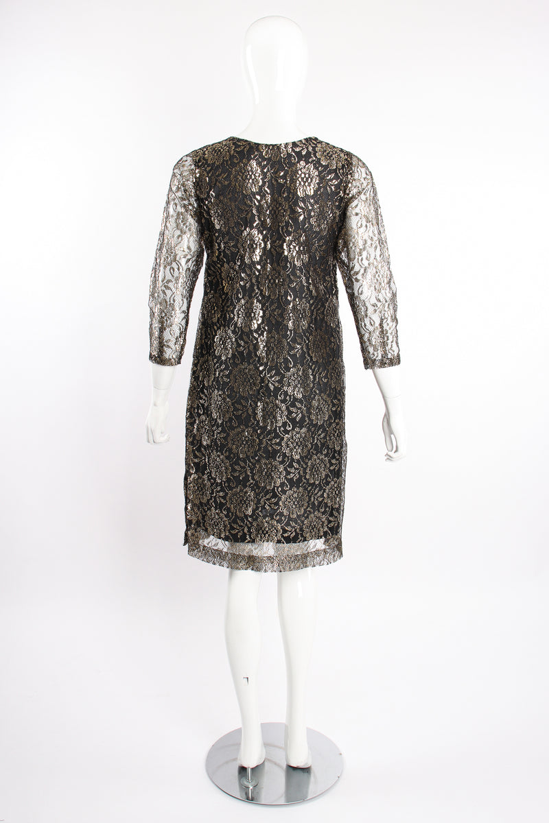 Vintage Metallic Lace Tunic Set on Mannequin back at Recess Los Angeles