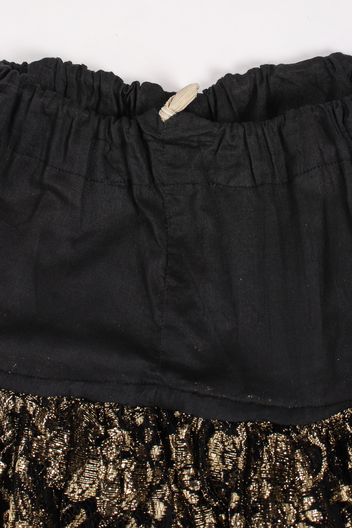 Vintage Metallic Lace Harem Pant Set waistband at Recess Los Angeles