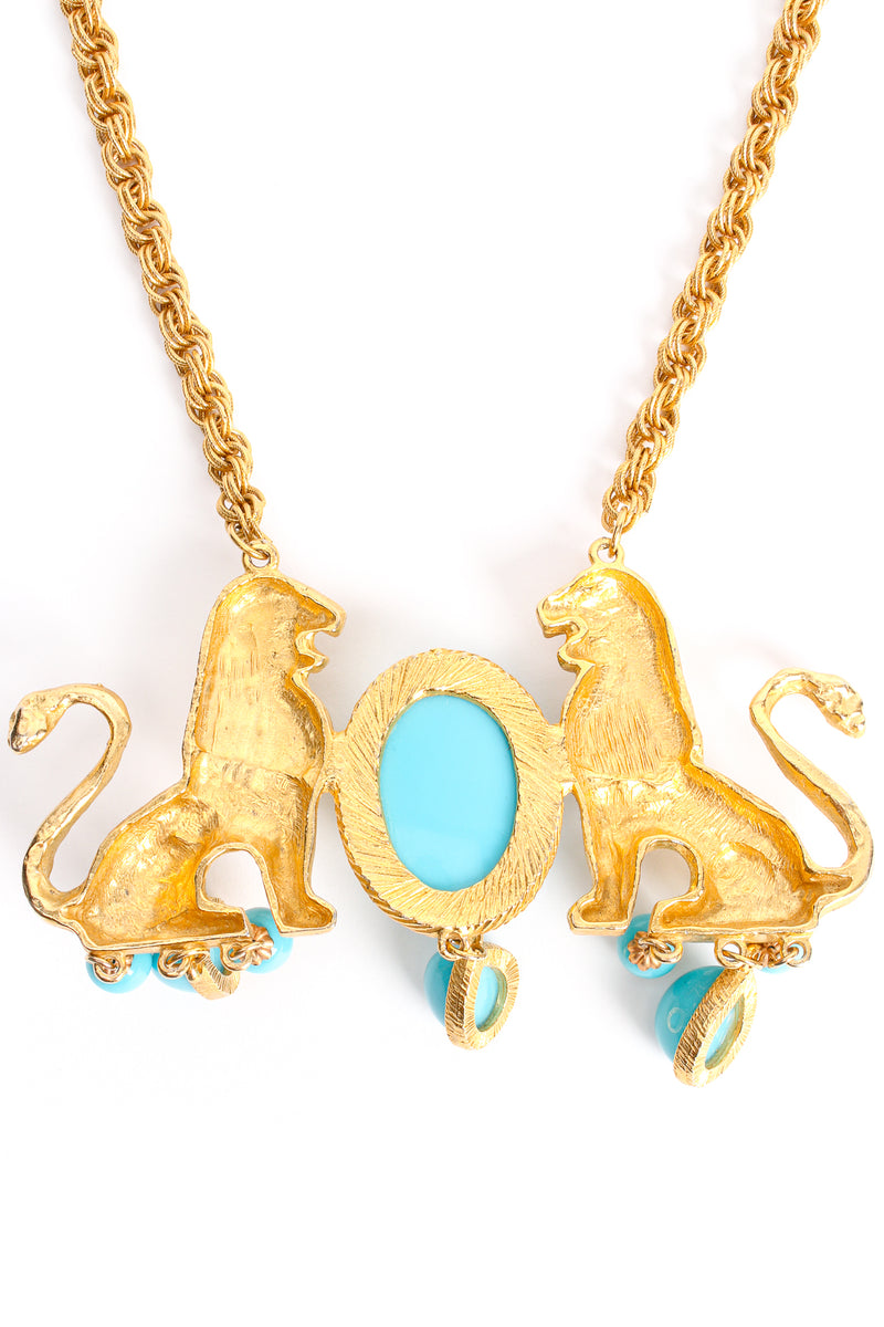 Vintage Unsigned Donald Stannard Imperial Lion Necklace backside at Recess Los Angeles