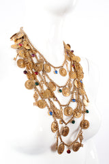 Vintage Multi-Strand Layered Treasure Charm Necklace on mannequin at Recess Los Angeles