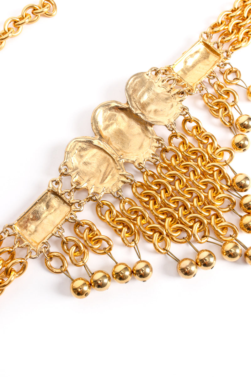 Vintage Jeweled Chain Fringe Belt backside at Recess Los Angeles