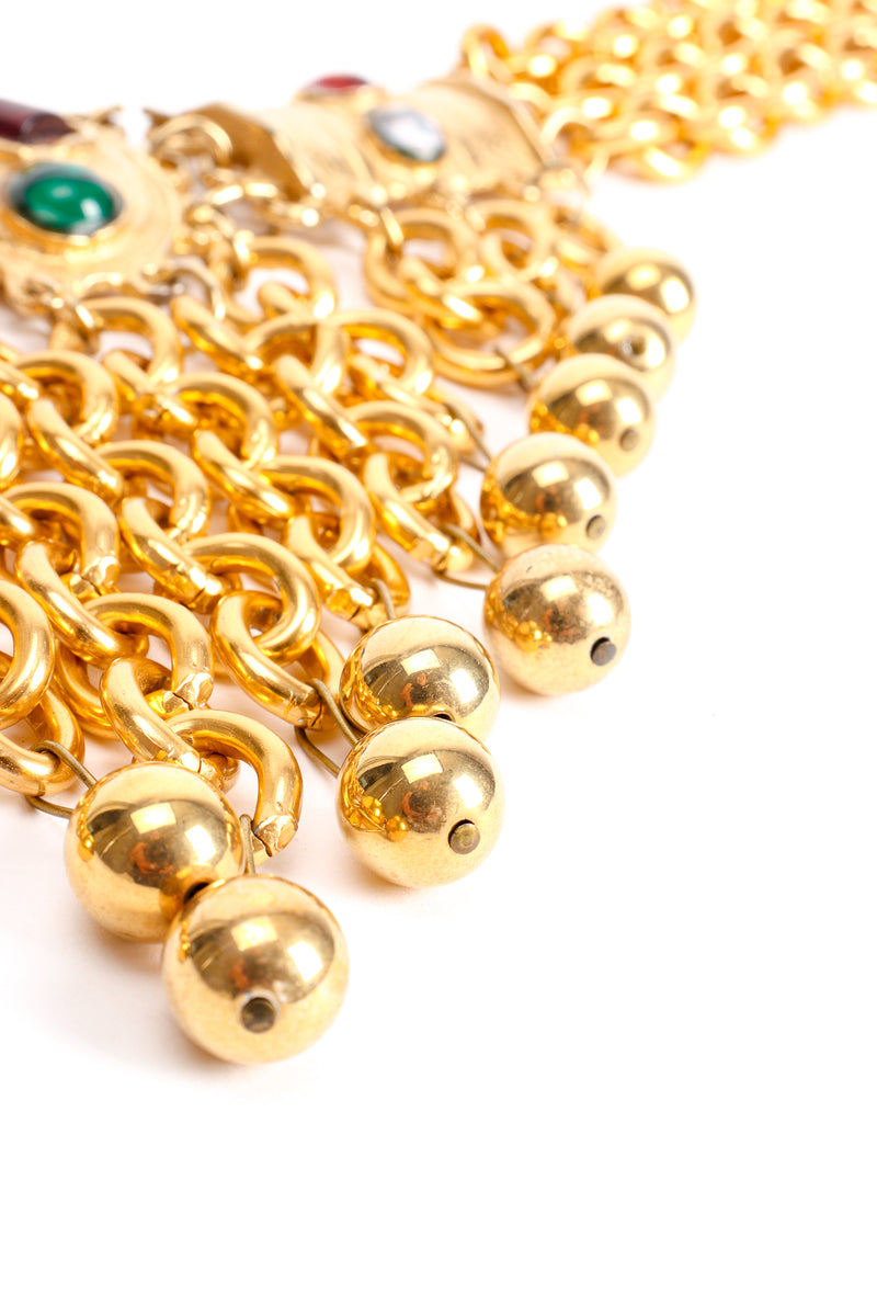 Vintage Jeweled Chain Fringe Belt bead detail at Recess Los Angeles