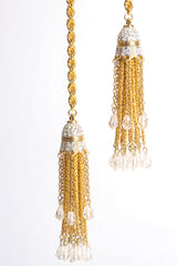 Vintage Crystal Bead Tassel Wrap Lariat at Recess Los Angeles