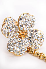 Vintage Rhinestone Flower Ball Drop Earrings flower detail @ Recess LA