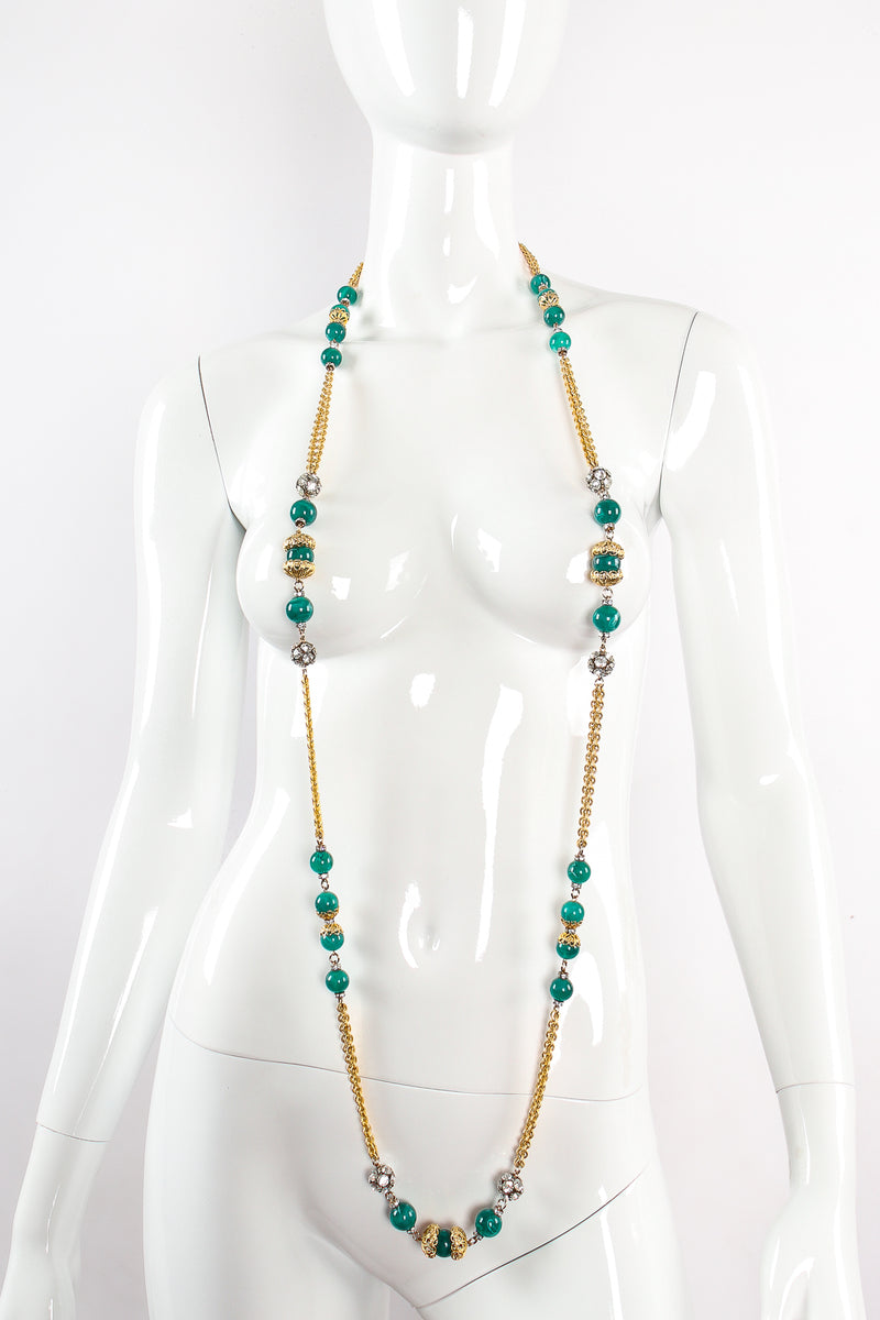 Vintage XL Marble Bead Chain Layering Necklace on mannequin single at Recess Los Angeles