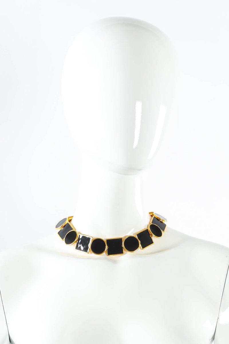 Enamel Shapes Necklace & Earring Set