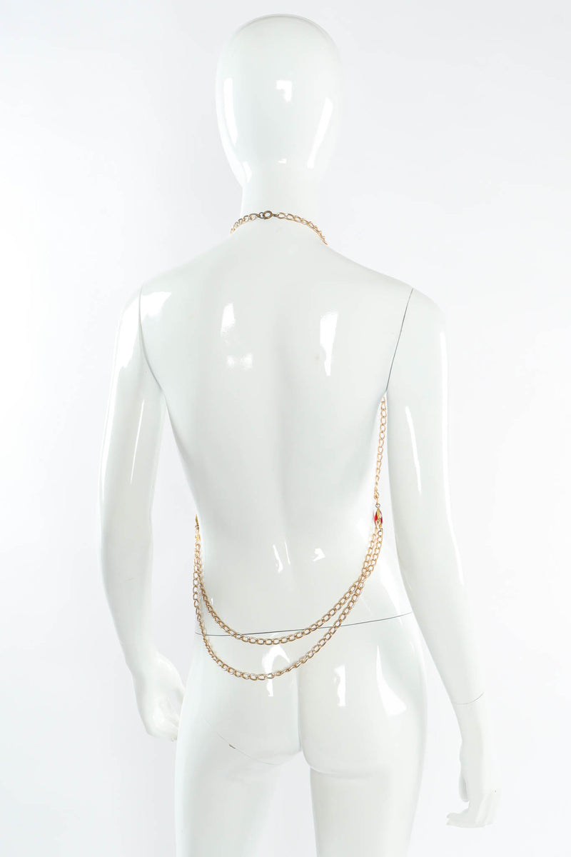 Vintage Accessocraft Ruby Stoned Chain Harness mannequin back @ Recess Los Angeles