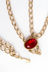 Vintage Accessocraft Ruby Stoned Chain Harness hook clasp @ Recess Los Angeles