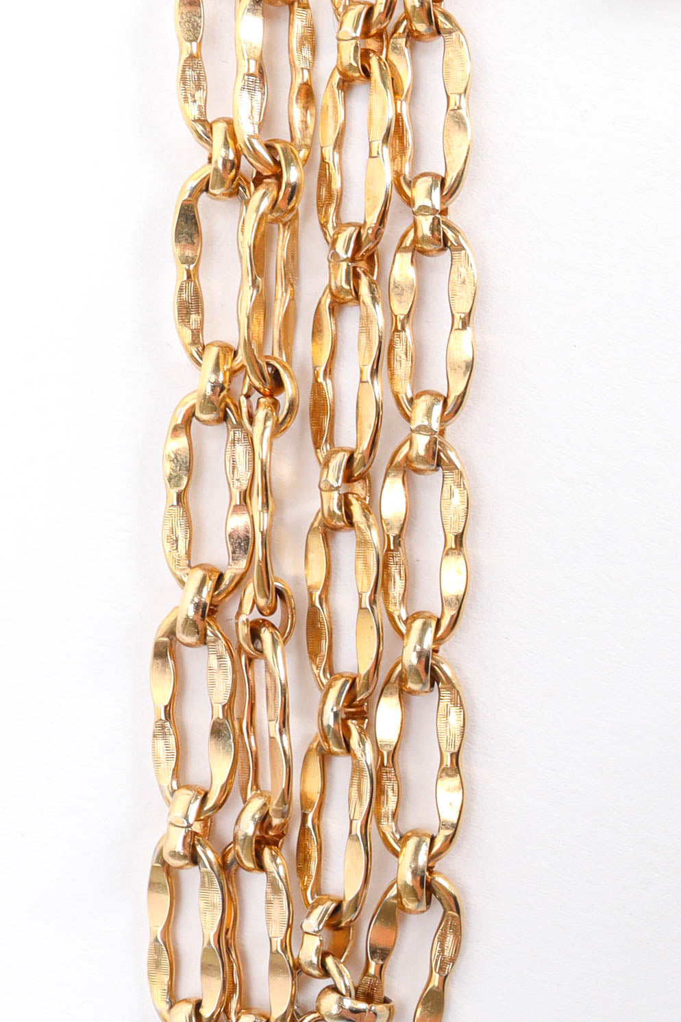 Vintage Napier Brutalist Double Pendant Necklace link detail @ Recess LA