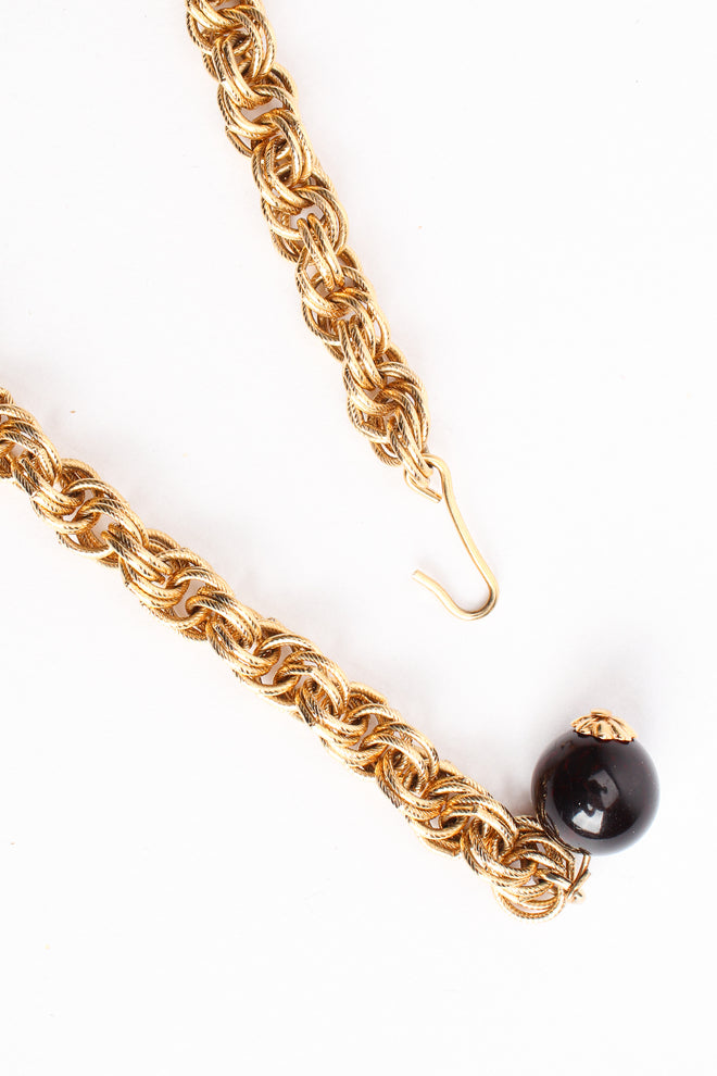 Vintage Clam Shell Bib Collar Necklace clasp at Recess Los Angeles