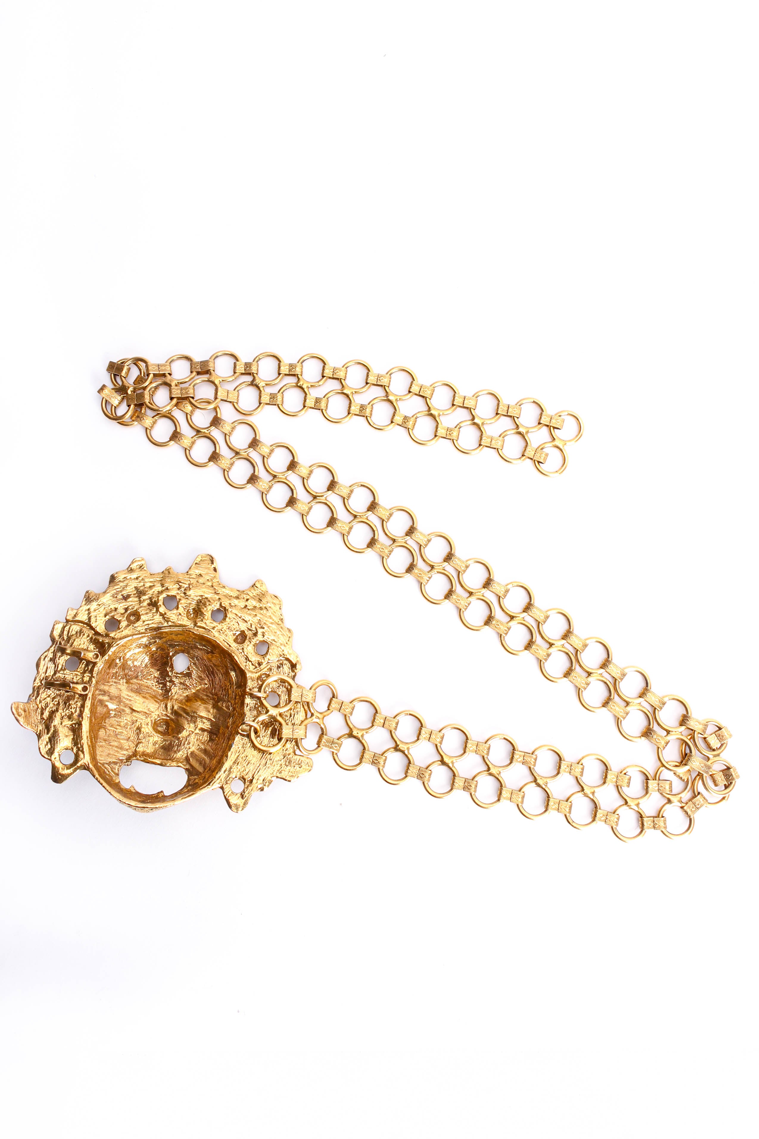 Vintage Sun God Double Chain Belt reverse side flat @ Recess Los Angeles