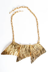 Vintage Textured Trapezoid Plate Necklace front at Recess Los Angeles