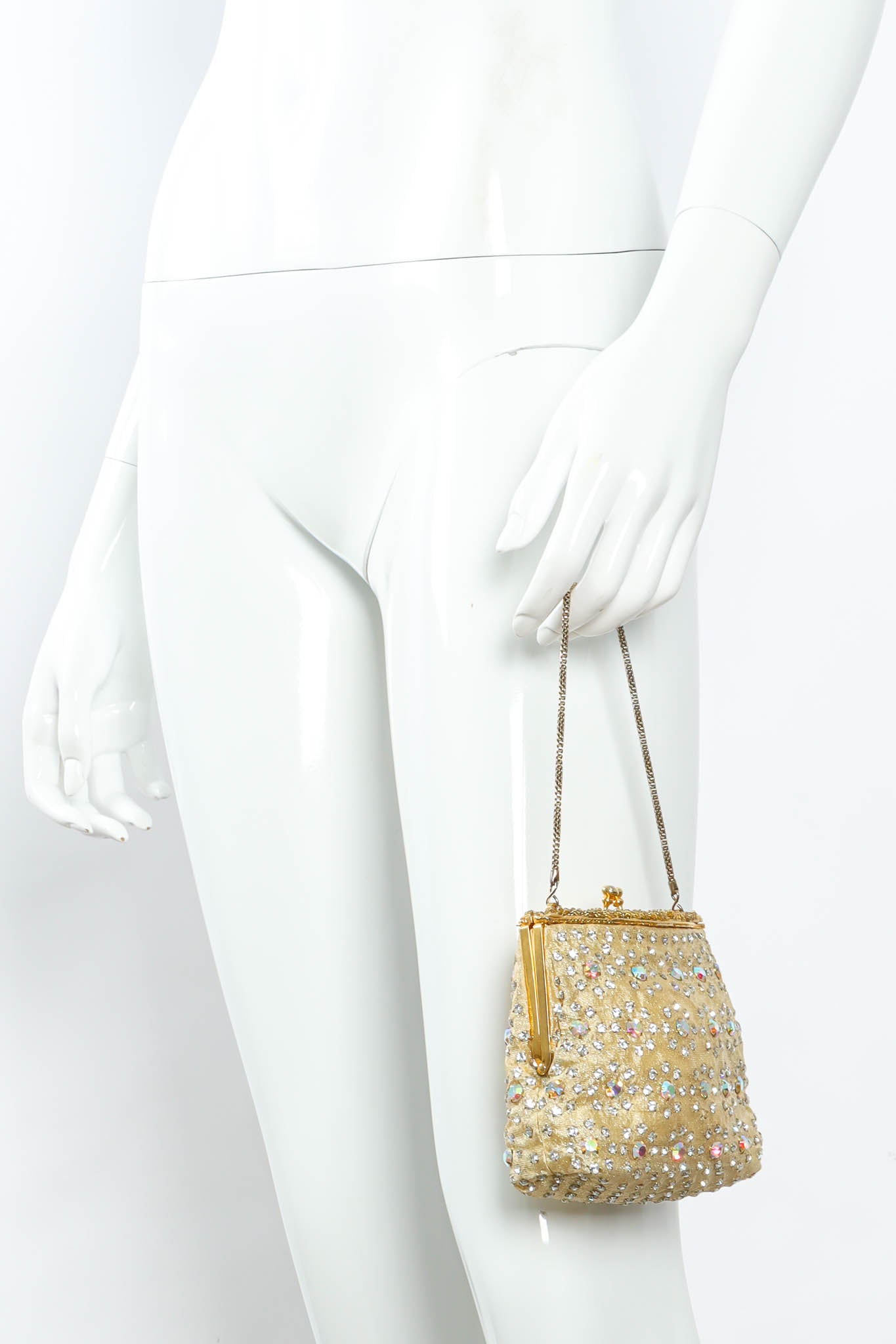 Vintage Daisy Rhinestone Pouch Bag front mannequin angle @ Recess Los Angeles