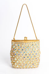 Vintage Iridescent Rhinestone Frame Pouch Bag front @ Recess Los Angeles