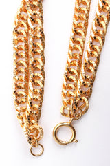 Vintage Festive Double Tiered Crystal Coin Necklace ring clasp @ Recess Los Angeles