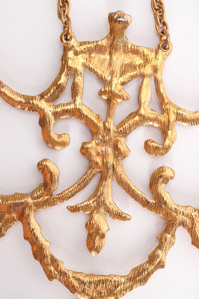 Baroque Mermaid Plate Pendant Necklace minor discoloration detail @ Recess LA