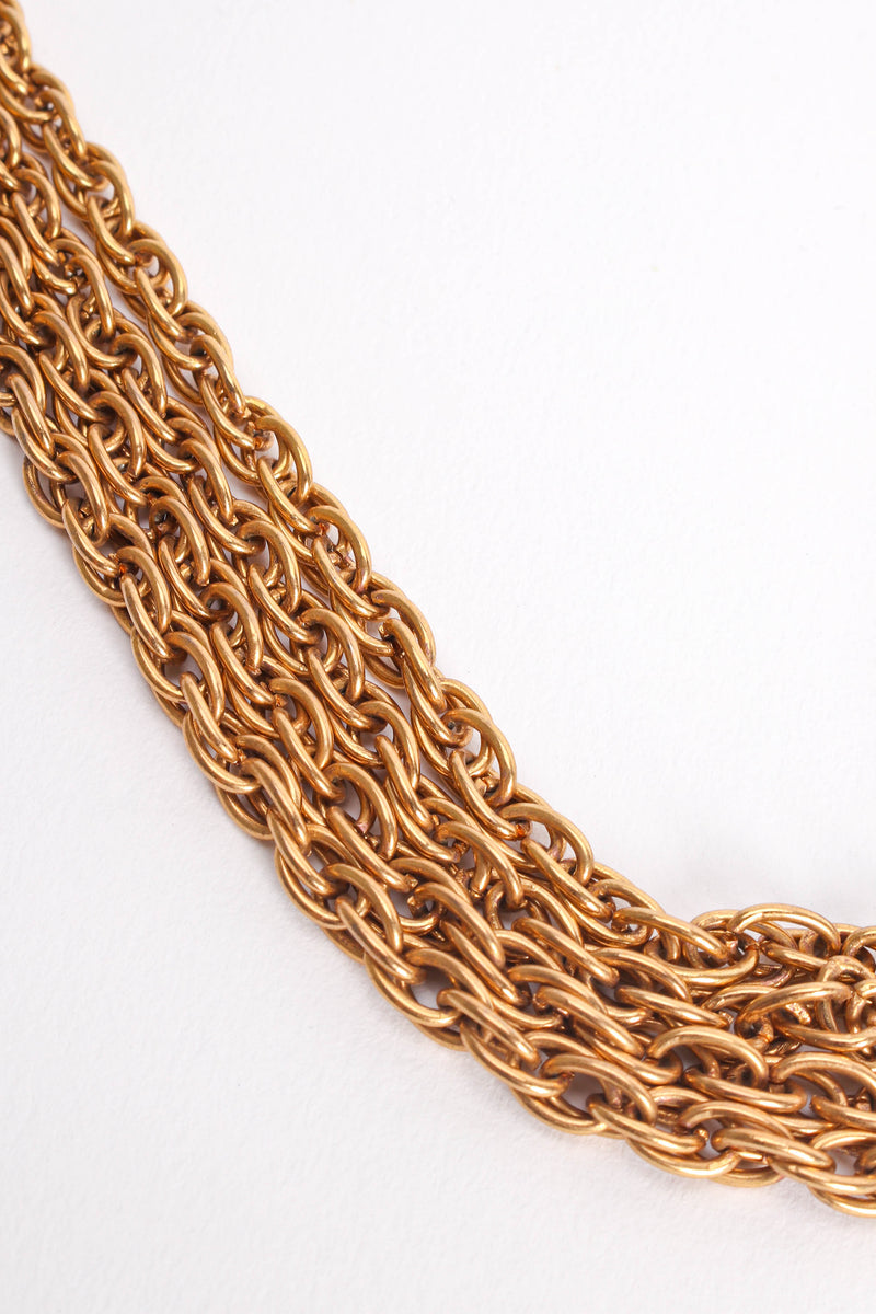 Baroque Mermaid Plate Pendant Necklace rope chain detail @ Recess LA