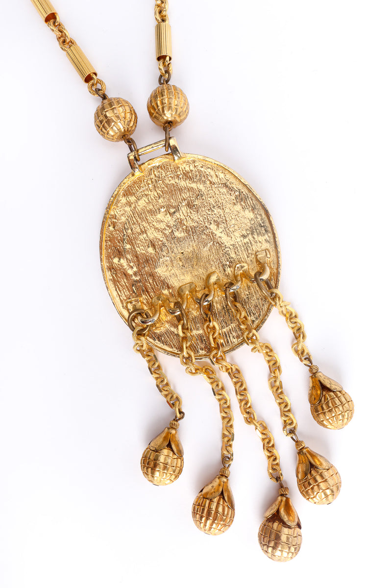 Vintage Byzantine Pendant Necklace pendant back @ Recess LA