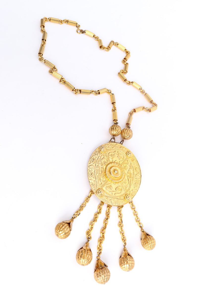 Vintage Byzantine Pendant Necklace creative front angled @ Recess LA