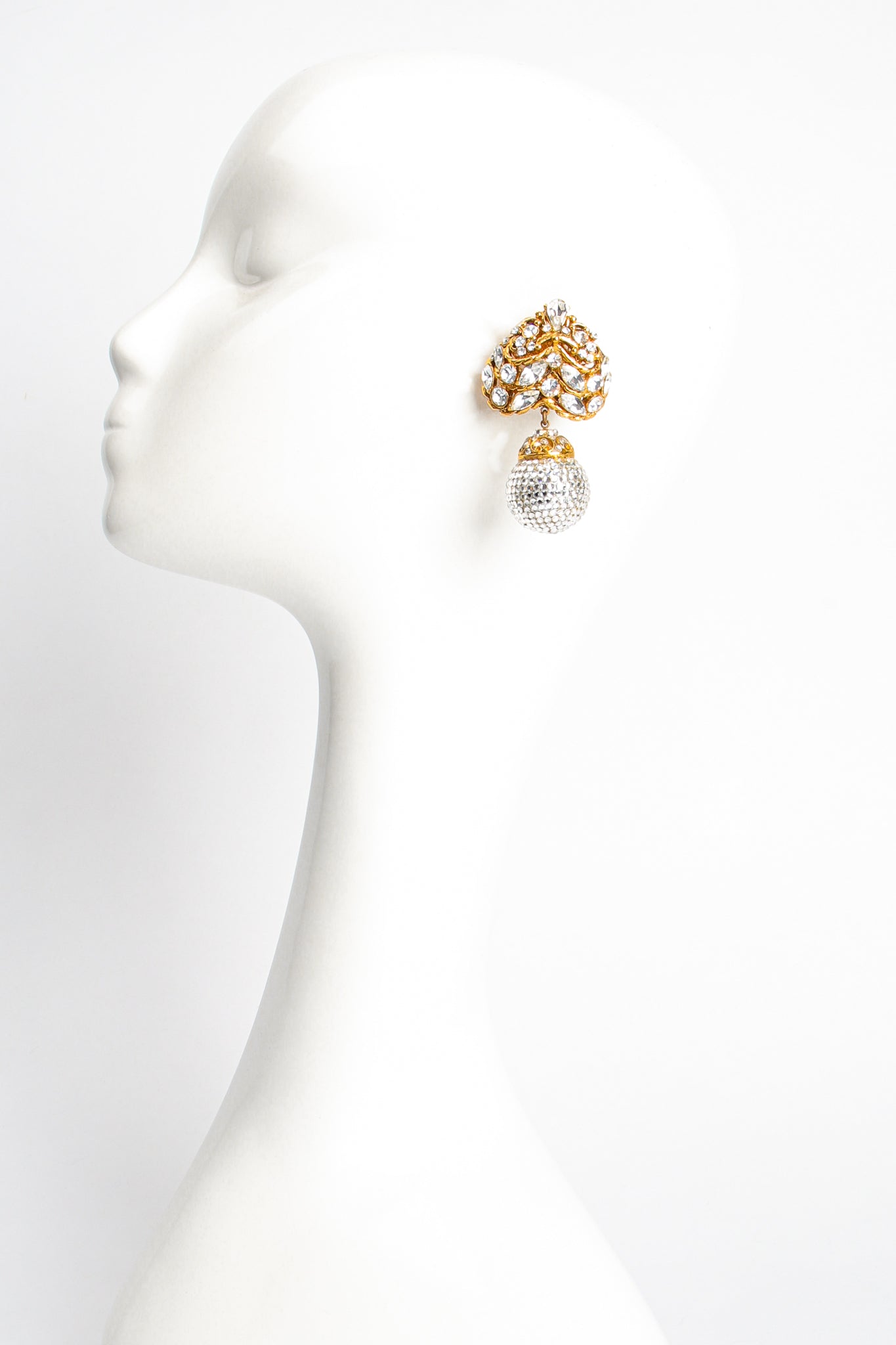 VIntage Crystal Spade Drop Earrings on Mannequin at Recess Los Angeles