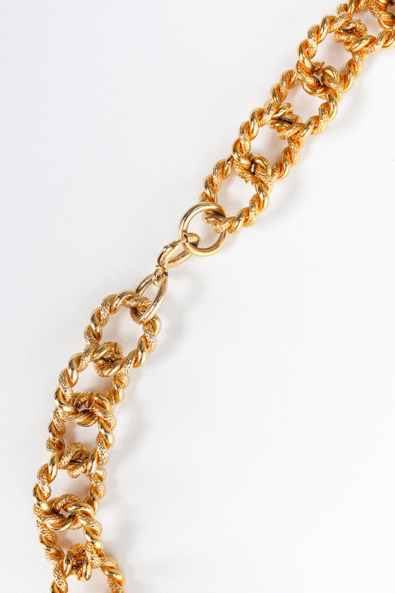 Vintage Golden Horse Pendant Rope Chain Necklace clasped @ Recess LA