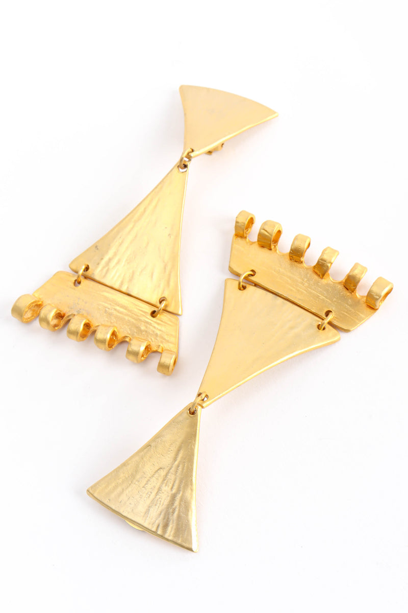 Vintage Double Triangle Drop Earrings angle flat @ Recess Los Angeles