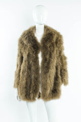 Vintage Moss Marabou Feather Coat on Mannequin Front at Recess LA