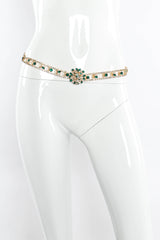 Vintage Filigree Rhinestone Crystal Cluster Belt mannequin hip @ Recess LA