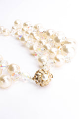 Vintage Iridescent Pearl Bib Choker Necklace flower clasp @ Recess Los Angeles