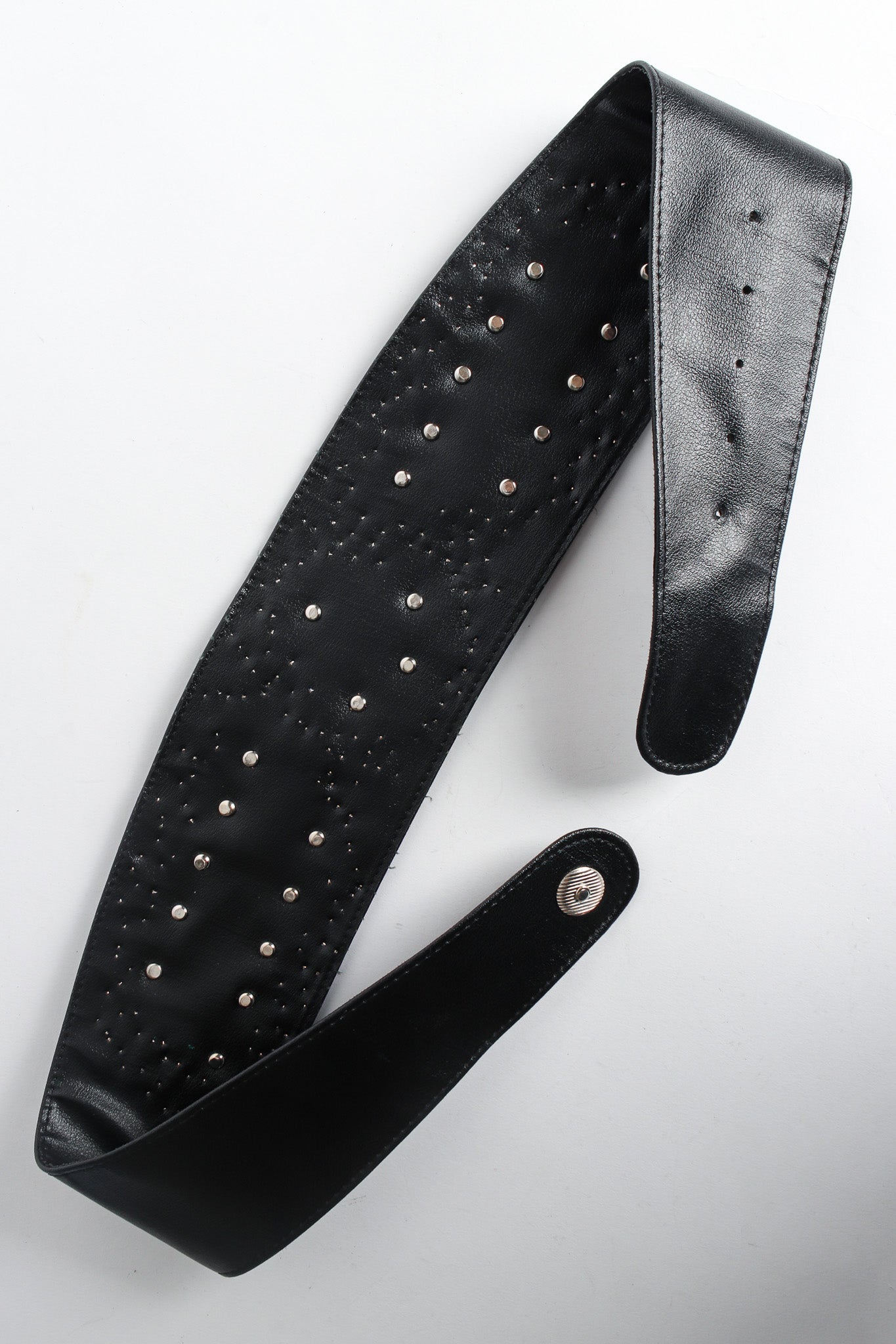 leather waist belt with heavy silver hardware inside @recessla