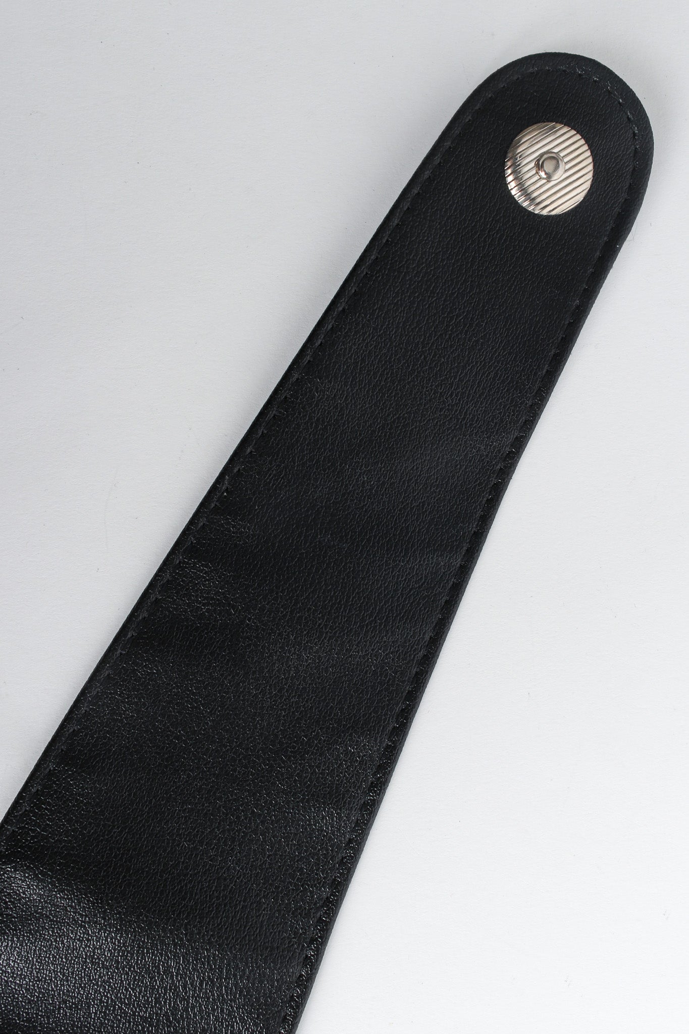 leather waist belt with heavy silver hardware snap @recessla