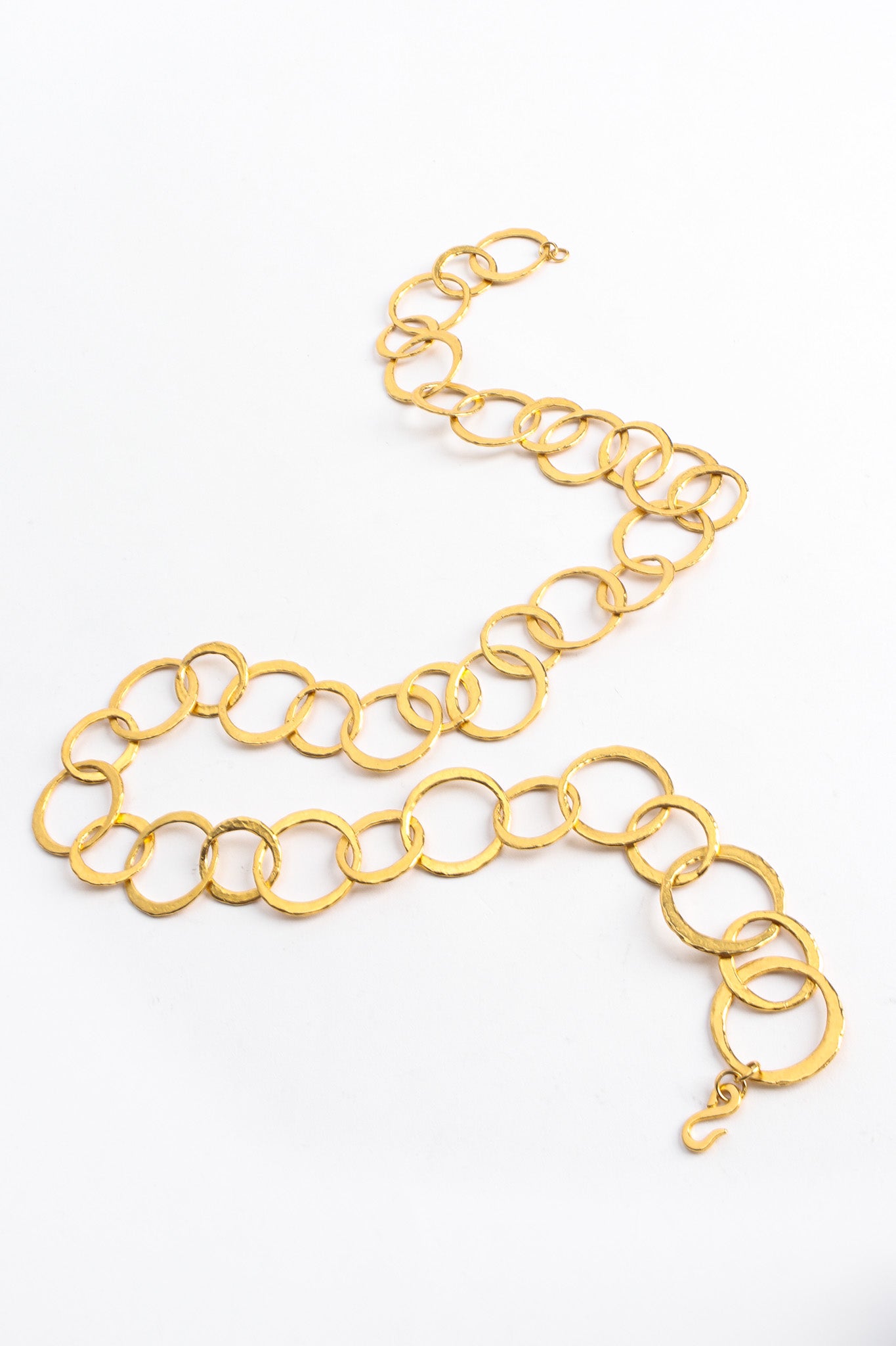 Vintage Hammered Ring Link Necklace creative flat @ Recess LA