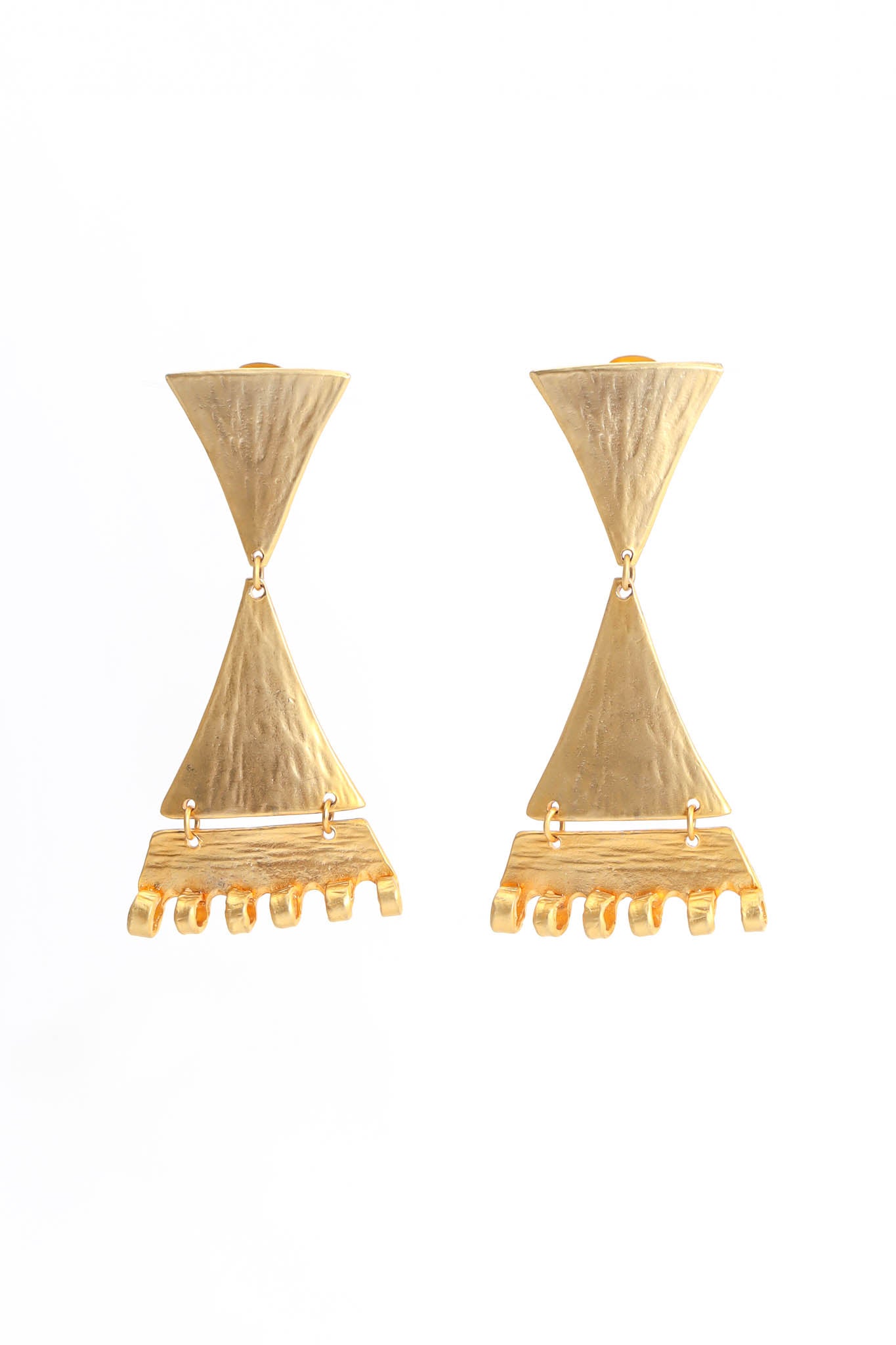 Vintage Double Triangle Drop Earrings @ Recess Los Angeles