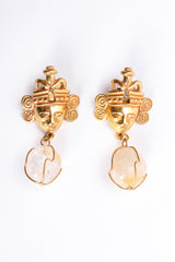 Vintage Mayan Crystal Earrings front @ Recess Los Angeles