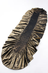 Vintage Metallic Moiré Taffeta Ruffle Wrap flat at Recess Los Angeles