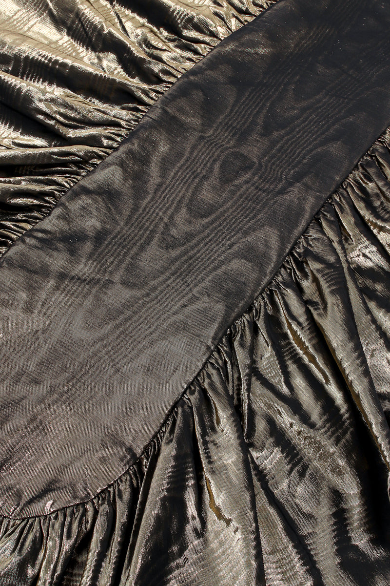 Vintage Metallic Moiré Taffeta Ruffle Wrap fabric at Recess Los Angeles