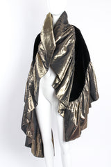 Vintage Metallic Moiré Taffeta Ruffle Wrap on mannequin at Recess Los Angeles