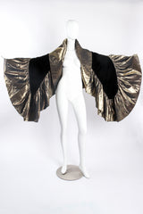 Vintage Metallic Moiré Taffeta Ruffle Wrap on mannequin front at Recess Los Angeles