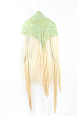 Vintage Leaf Floral Fringe Shawl mannequin @ Recess LA