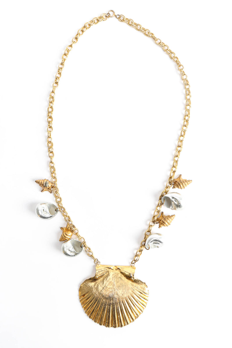 Vintage Seahorse Shell Necklace reverse @ Recess Los Angeles