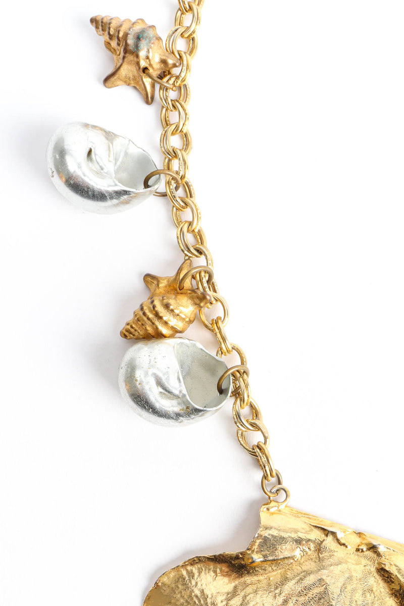 Vintage Seahorse Shell Necklace charm and chain @ Recess Los Angeles