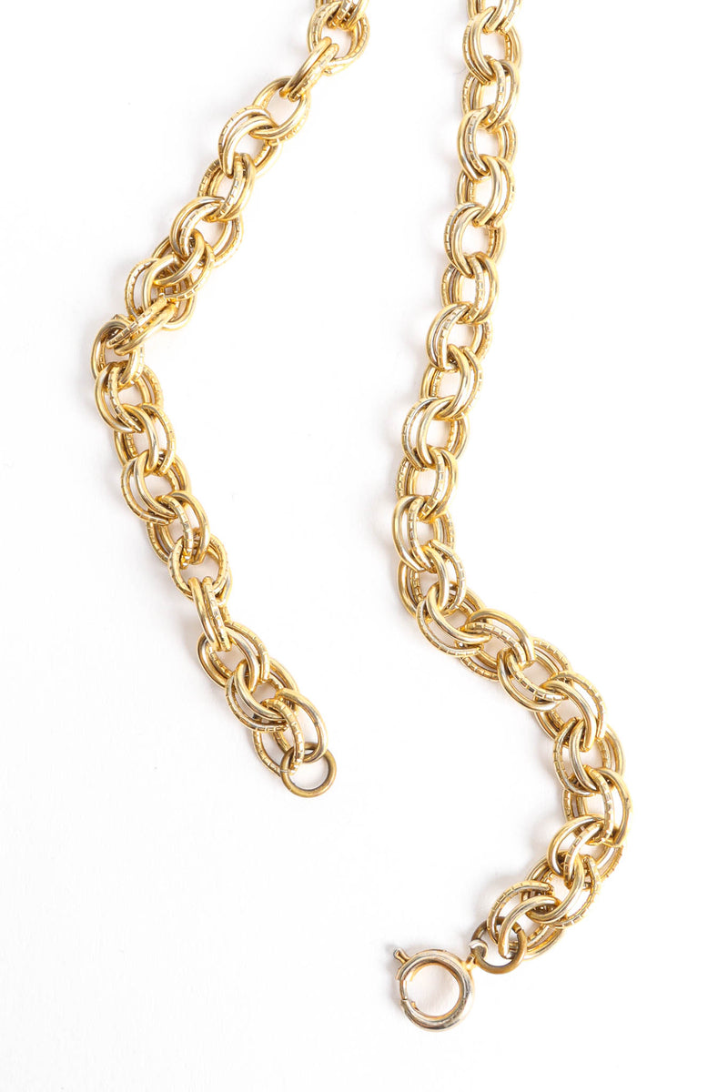 Vintage Seahorse Shell Necklace double link parallel chain @ Recess Los Angeles