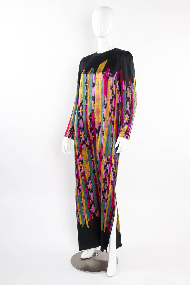 Vintage Abstract Crosshatch Shift Dress on mannequin at Recess Los Angeles