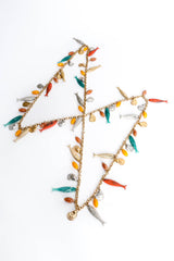 Vintage Dancing Fish Shell Charm Necklace zig-zag flat @ Recess Los Angeles