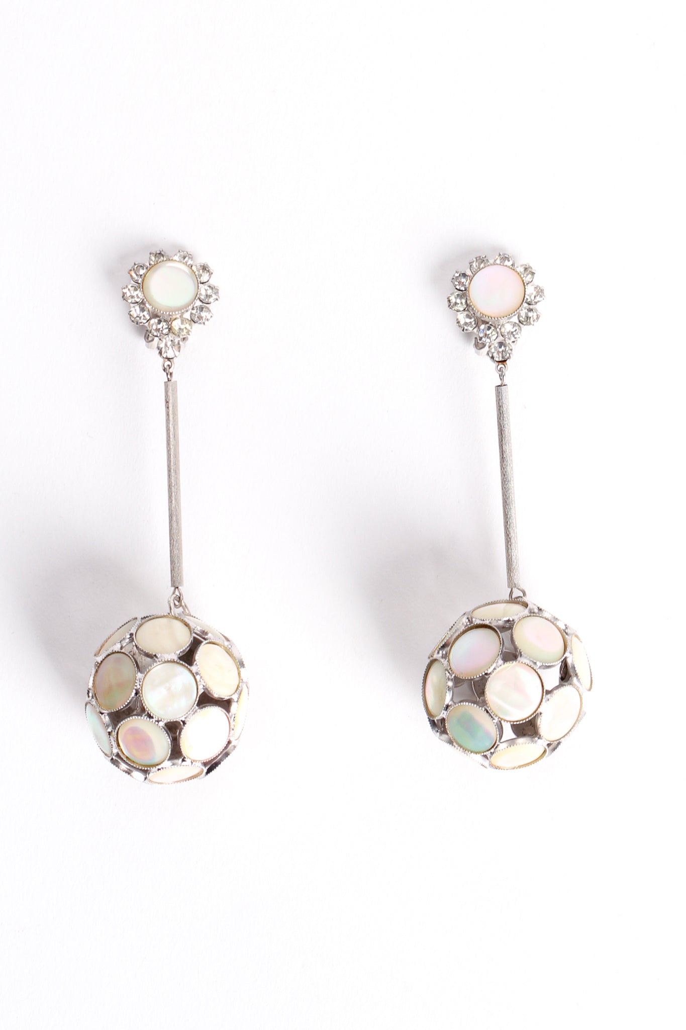 Vintage Mother-Of-Pearl Ball Drop Earrings at Recess Los Angeles