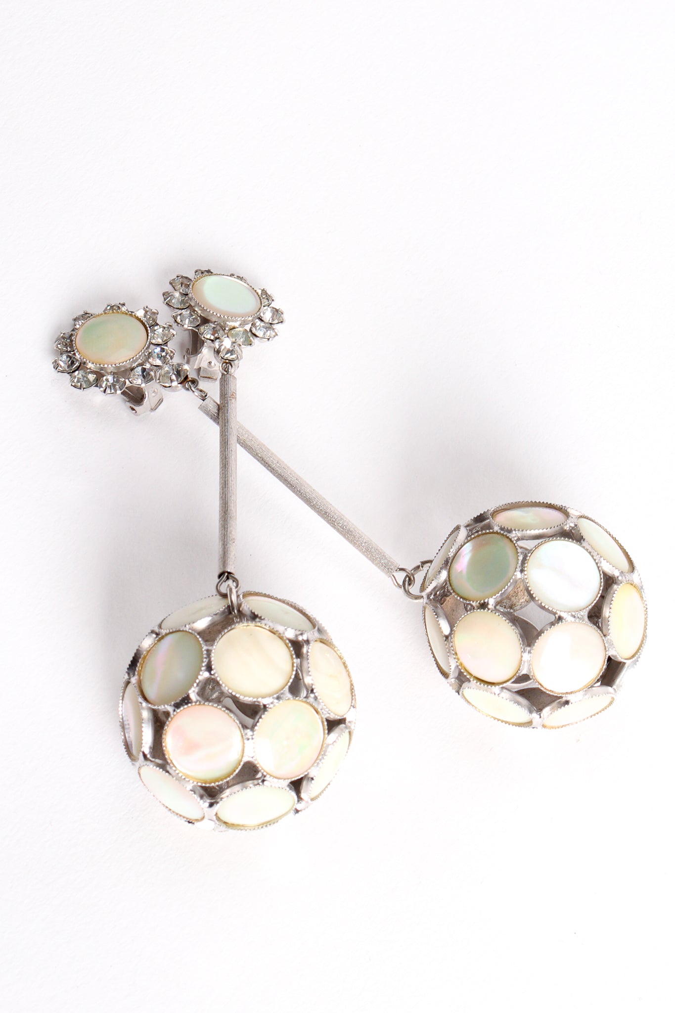 Vintage Mother-Of-Pearl Ball Drop Earrings at Recess Los Angeles